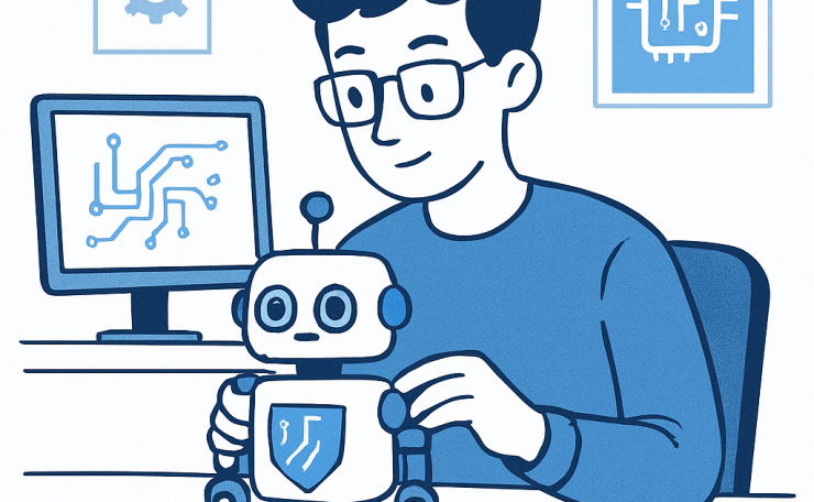 Developer building an AI agent from scratch using LLM and tool calling components